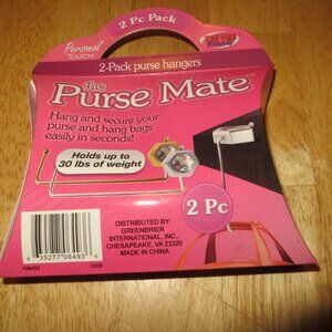 1205E The Purse Mate Purse Hanger, 2pk